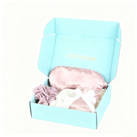 Coffret cadeau personnalisé en soie recyclable avec masque pour les yeux, cravate pour cheveux et écharpe Emballage de luxe pour les soins de la peau pour l'anniversaire des femmes ou la fête des mères