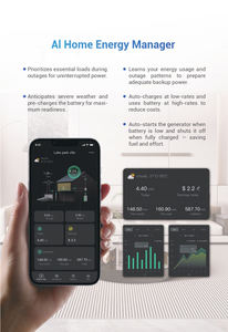Inversor Híbrido de Onda Sinusoidal Pura de Alta Frecuencia Xenterra Smart de 8 kW, Inversor Fotovoltaico para Sistema de Paneles Solares de 48 V y 8 kW, IP65, Montaje en Pared - Product Image 3