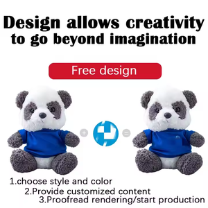 Songshan Jouets En Gros Souvenirs Cadeau Logo Personnalisé Vêtements T-Shirt Animal En Peluche Panda <span class=keywords><strong>Cochon</strong></span> Souris Pingouin Chien Ours En Peluche - Product Image 4