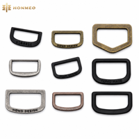 HONMEO Boucle en alliage de zinc durable personnalisée, anneau en D métallique pour sac, sangle de sac à dos ou laisse pour animal de compagnie