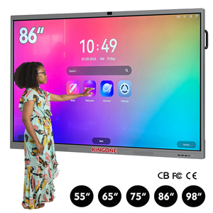 KINGONE <span class=keywords><strong>Pizarra</strong></span> <span class=keywords><strong>Interactiva</strong></span> Inteligente con Pantalla Táctil LCD Todo en Uno <span class=keywords><strong>de</strong></span> 100 Pulgadas para Reuniones y Enseñanza - Product Image 1