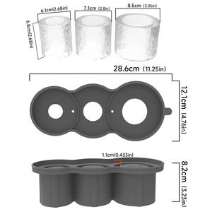 Vaso de Silicona Cuadrado Reutilizable de Grado Alimenticio para Whisky con Molde para Cubitos de Hielo para Cócteles y Whisky - Product Image 3