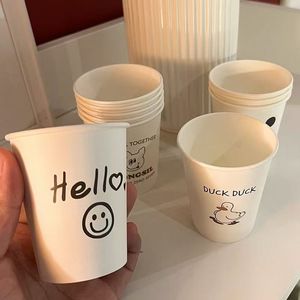 Disposable Thickened Paper Cups 201-300Ml Food Grade For Hot Cold Drinks Home Commercial Use - Product Image 4