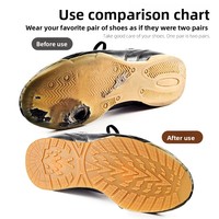 Semelles de rechange en caoutchouc antidérapantes pour chaussures et bottes, 5 mm d'épaisseur, à découper sur mesure