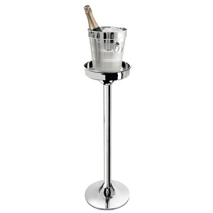 Support pour seau à glace en acier inoxydable, 74 cm de haut, avec seau de 4 litres pour refroidir le champagne - Product Image 1