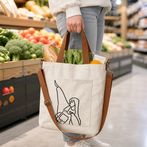 Sac fourre-tout en toile de coton de haute qualité, nouveau design rétro, grande capacité, pour étudiants, école, shopping, sac bandoulière messager mignon - Product Image 2