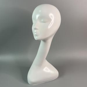 Cabeza de Maniquí de exhibición de peluca abstracta de cuello largo blanco, plástico de Color personalizado, hermosa venta al por mayor para herramientas de extensión de sombrero y peluca - Product Image 5