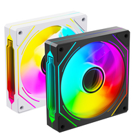 Ventilador de Refrigeración para PC XINMAI de 120 mm, Negro y Blanco, ARGB PWM, Ventilador de Doble Color para Chasis de Ordenador, Rodamiento Hidráulico, OEM ODM