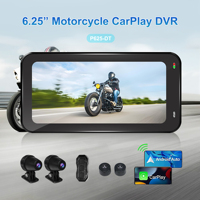 Carplay nirkabel motor Android Auto GPS layar navigasi dengan 6.25 inci layar sentuh tahan air IPX7 Dashcam