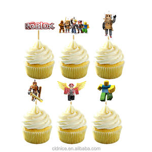 Bonito Juego de Decoración para Fiesta de Cumpleaños con Temática de <span class=keywords><strong>Roblox</strong></span>, Adorno para Cupcakes, Globo de Látex, Pancarta para Fiesta de Cumpleaños Infantil - Product Image 4