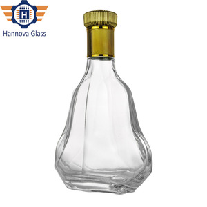 Sang trọng 700ml độc đáo hình dạng quả lê phẳng chai thủy tinh cho Whisky Brandy Cognac xo cao Flint rỗng Tinh Thần Rượu chai - Product Image 3