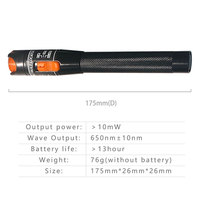 Kit d'Outils FTTH: Testeur de Câble à Source Laser Lumière Rouge, Localisateur Visuel de Défauts, Testeur de Puissance Optique pour Fibre Optique