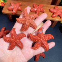 Étoiles de mer en jaspe rouge naturel en gros, cristaux de guérison, artisanat en quartz pour la décoration