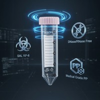 Consommables de laboratoire médical et scientifique : Tubes de centrifugation en plastique en PP, disponibles en 50 ml, 15 ml, 2 ml, 1,5 ml et 0,2 ml