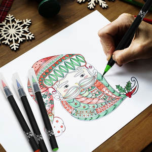 20 couleurs marqueurs d'art aquarelle pinceau marqueur pinceau doux pour coloriage calligraphie <span class=keywords><strong>dessin</strong></span> <span class=keywords><strong>Manga</strong></span> peinture à la main fournitures d'art - Product Image 4