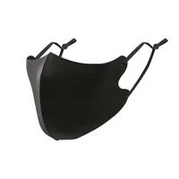 Breathable Black Cloth Face Mask for Sports, Washable