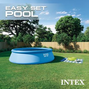 <span class=keywords><strong>Piscine</strong></span> gonflable hors sol ronde <span class=keywords><strong>Intex</strong></span> Easy Set 15 pi x 42 po avec filtre à cartouche, pompe, échelle, couverture et bâche de sol - Product Image 3