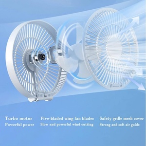 Portable Rechargeable LED <b>Light</b> USB Desk Fan 120° Rotation Great for Bedrooms Kids' Study Rooms Remote Mini Air Cooler for - Product Image 6