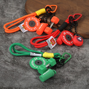 Portachiavi con manubri e pesi, ciondoli per borsa, regalo per donne e uomini fitness, simpatici mini portachiavi per auto, portachiavi a forma di kettlebell per la palestra - Product Image 6