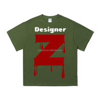T-shirt Homme de Marque Designer Personnalisé Lettres Imprimées Coton Lourd 100% Haute Qualité Streetwear Décontracté Manches Courtes