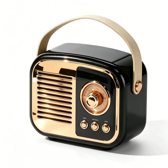 High Quality Mini Retro Radio Style Portable Speaker, Wireless Audio for Home Outdoor & Mobile Phone