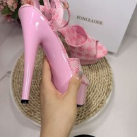 Sandales à talons super hauts de 15 cm pour femmes, plateforme de 5 cm, sangle à boucle, chaussures de pole dance d'été