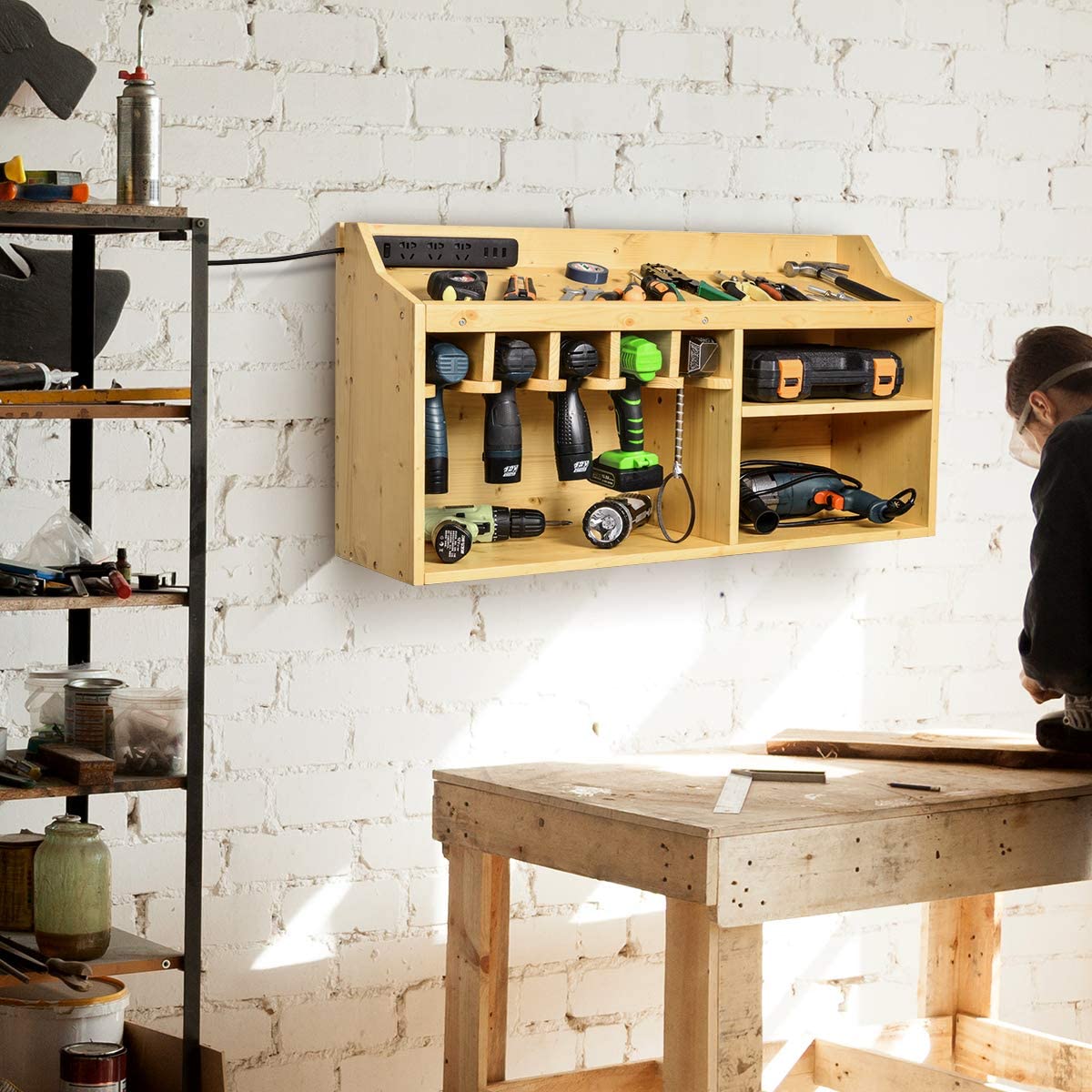 Veitorld Organiseur d'outils électriques avec station de charge Veitorld Organiseur d'outils électriques avec station de charge