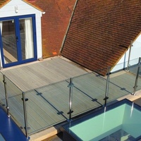Balustrade en verre sans cadre en acier inoxydable moderne personnalisable avec verre trempé pour escaliers, balcon et jardin