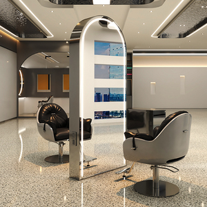 <span class=keywords><strong>Miroir</strong></span> rectangulaire grand format mural pour salon de coiffure, <span class=keywords><strong>cadre</strong></span> en métal moderne, décoration intelligente, fabrication en usine - Product Image 2
