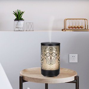 Difusor de Aromas de 100 ml, Difusor de Aromaterapia de Metal Bronce <span class=keywords><strong>para</strong></span> Aceites Esenciales, Lámpara de Fragancia de 7 Colores, <span class=keywords><strong>Humidificador</strong></span> <span class=keywords><strong>para</strong></span> Bebés, Oficina y Hogar - Product Image 4