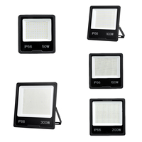 أفضل كشاف LED خارجي مقاوم للماء IP65 باللونين الأبيض والأسود بقوة 50 واط و100 واط و150 واط و200 واط مع مؤشر تجسيد الألوان 80 وزاوية إشعاع 180 درجة وضمان لمدة عامين مصنوع من سبائك الألومنيوم