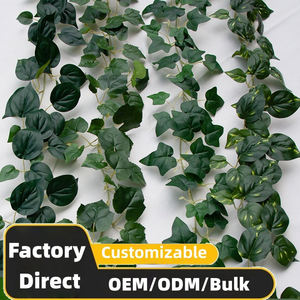 Tanaman Rambat Buatan Realistis Kelas B1 Tahan Api: Tanaman Rambat <span class=keywords><strong>Ivy</strong></span>, Tanaman Rambat Pothos, Tanaman Rambat Daun Anggur untuk Dekorasi Langit-langit, Hiasan Gantung - Product Image 1