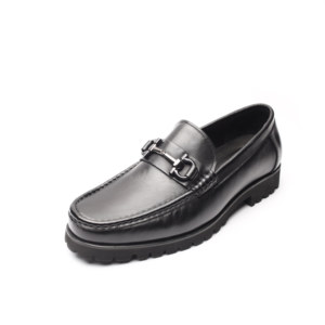 Zapatos de cuero para hombre, informales de negocios, de cuero genuino, con suela gruesa, mocasines que aumentan la altura, cómodos, duraderos y elegantes. - Product Image 4