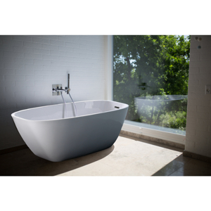 Bañera independiente de acrílico duradera de fácil instalación personalizada para hoteles - Product Image 1