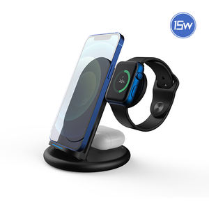 Directo de fábrica Sin intermediario Desmontable 15W Cargador rápido inalámbrico CE FCC RoHS Qi 3 en 1 Cargador inalámbrico plegable - Product Image 6
