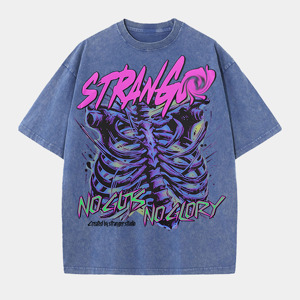 Entrepôt local américain : T-shirt graphique Strang No <span class=keywords><strong>Guts</strong></span> No <span class=keywords><strong>Glory</strong></span>, lavé, multicolores, design personnalisable - Product Image 4