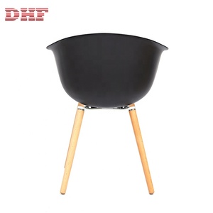 2019 soggiorno Sala Da Pranzo A Buon Mercato All'ingrosso Sedia di Plastica <span class=keywords><strong>Gambe</strong></span> In <span class=keywords><strong>Legno</strong></span> Con Le Braccia - Product Image 4