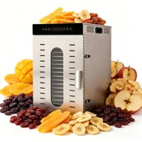 Voedseldehydrator met digitale instelbare timer & temperatuur, voedseldroger voor jerky, varkensvlees, rundvlees, fruit, hondenvoer
