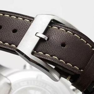 Montre chronographe à bracelet en cuir en acier inoxydable pour homme, tendance et best-seller, étanche à 50 bars, mouvement mécanique, usage quotidien - Product Image 6