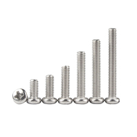 Tornillo de máquina de cabeza cilíndrica Phillips de acero inoxidable 304 316 DIN7985, tornillo de cabeza redonda con acabado liso, métrico M2-M10, con ranura cruzada