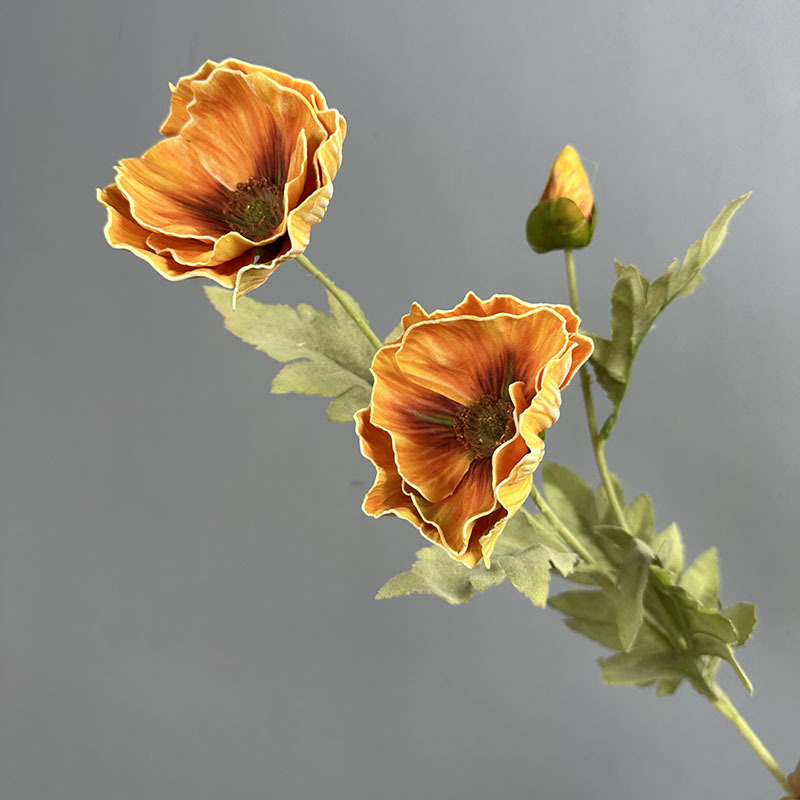 Eva 3-head large poppy-orange-yellow 23