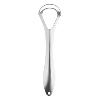 Nettoyant de langue portable en acier inoxydable avec logo personnalisé Produit écologique avec grattoir de langue Outil de nettoyage de langue écologique