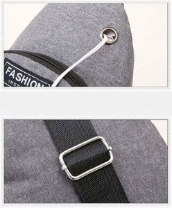 Sac bandoulière homme personnalisé de haute qualité avec logo, sac de poitrine décontracté en tissu Oxford, bleu, noir, gris, vente en gros - Product Image 4