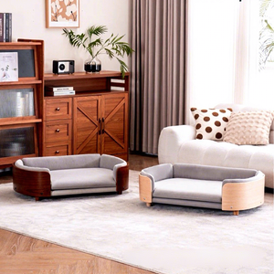 Деревянный простой диван-лежанка для кошек и собак с дышащей теплоизоляцией для использования в помещении круглый год - Product Image 3