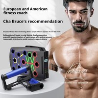 Tabla de Flexiones Multifuncional para Hombres, con Contador, Portátil, para Entrenamiento de Pecho y Abdominales