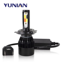 2 ampoules LED de phares de voiture à haute luminosité 4 couleurs (H1, H4, H7, H8, H9, H11, 9005/HB3, 9006/HB4, 9012/HIR2) pour feux de brouillard et phares avant