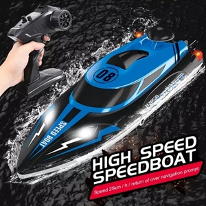 Bateau de course télécommandé SJY-HJ808 en métal, 4 canaux, portée 150 m, navigation autotourneuse, 2,4 GHz, refroidissement par eau, haute vitesse - Product Image 4