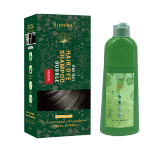 Shampoo colorant capillaire professionnel BRIMLES 3 en 1 en gros, huile d'argan, <span class=keywords><strong>couleur</strong></span> de cheveux naturelle permanente, shampooing brun châtain, femmes et hommes - Product Image 1