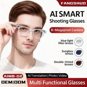 Lunettes de soleil sportives intelligentes avec caméra 800W, vidéo 1080P, étanches IPX-5, contrôle tactile, chargement magnétique, assistant IA, lecteur de musique, téléphone - Product Image 5
