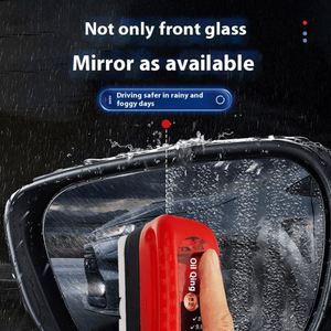 <b>Powerful</b> Plastic Car Wash <b>Brush</b> Effective for Oil Film & Stain Cleaning Front Windshield Side Windows Rearview Mirror-Red Wipe - Product Image 3
